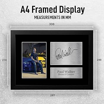 Amazon.co.jp: HWC Trading ポール・ウォーカー ギフト サイン入り A4